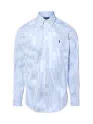 Polo Ralph Lauren Męska koszula casualowa - Custom Fit Mężczyźni Regular Fit Bawełna niebieski|biały w paski, XL. Białe koszule Polo Ralph Lauren, m, bez wzorów, z bawełny, bez kołnierzyka, bez ramiączek. Za 689.95 zł.