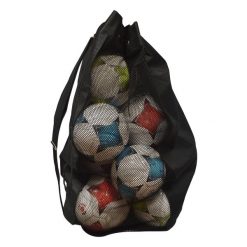 Torba na 12 do 15 piłek Sporti. Czarne torby na ramię SPORTIFRANCE, bez wzorów, z nylonu, na ramię, bez dodatków. Za 121.50 zł.