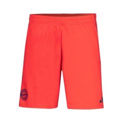 Szorty treningowe Bayern Monachium Tiro 25. Czerwone krótkie spodenki sportowe Adidas, bez wzorów. Za 234.50 zł.