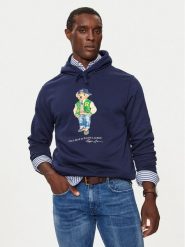 Polo Ralph Lauren Bluza 710951621001 Granatowy Regular Fit. Niebieskie bluzy Polo Ralph Lauren, m, bez wzorów, z bawełny, bez kaptura. Za 639.99 zł.
