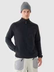 4F Polar ze stójką regular męski - czarny M. Czarne bluzy z polaru 4F, na zimę, m, bez wzorów, z materiału, bez kaptura. Za 299.99 zł.