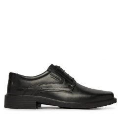 Półbuty Josef Seibel. Czarne eleganckie półbuty Josef Seibel, bez wzorów, bez obcasa, bez zapięcia. Za 409.99 zł.