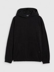 4F Bluza dresowa nierozpinana z kapturem męska - czarna XXL. Czarne bluzy z kapturem 4F, m, bez wzorów, z dresówki, z kapturem. W wyprzedaży za 99.99 zł.