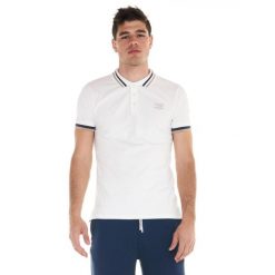 Koszulka polo z bawełna na co dzień na siłownię. Białe koszulki polo LEONE 1947 APPAREL, m, bez wzorów, z bawełny, bez kołnierzyka, bez ramiączek, na fitness i siłownię. W wyprzedaży za 112.15 zł.