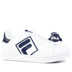 Buty męskie trampki sportowe Fila COURTBAY LOGO. Białe buty sportowe casual Fila, m, bez wzorów, bez zapięcia. Za 199.00 zł.