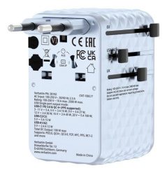Uniwersalny zasilacz podróżny VERBATIM Charge 'N' Travel 100 W ze zwijanym kablem niebieski. Niebieskie powerbanki Verbatim. Za 230.99 zł.