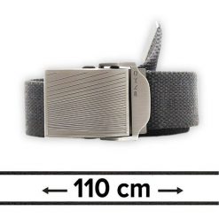 Pasek Materiałowy, Militarny Grafitowy, Solidny, 110 cm, Klamra Zamykana Manualnie -Pako Jeans. Szare paski Pako Jeans, bez wzorów, z jeansu, klasyczne. Za 49.00 zł.