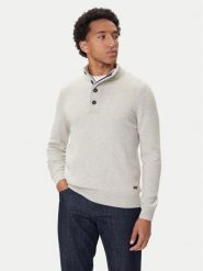 Barbour Sweter Patch Half Zip MKN0585BE14 Beżowy Regular Fit. Brązowe swetry rozpinane Barbour, m, bez wzorów, z wełny, bez kołnierzyka, bez ramiączek. Za 579.99 zł.