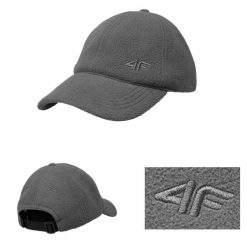 Czapka z daszkiem 4F. Szare czapki z daszkiem 4F, bez wzorów. Za 83.99 zł.