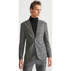 Elegancka marynarka w kratę z wiskozą - Niebieski. Marynarki marki Reserved. Za 329.99 zł.