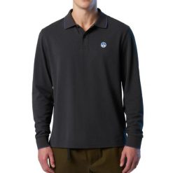 NORTH SAILS POLO LONG SLEEVE Szary. Szare koszulki polo North Sails, m, bez wzorów, z tkaniny, bez kołnierzyka, bez ramiączek. Za 283.99 zł.