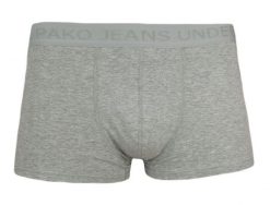 Klasyczne Męskie Bokserki, Bawełna z Elastanem, Popielate, Szare, Obcisłe. Szare bokserki Pako Jeans, l, bez wzorów, z bawełny. Za 33.00 zł.