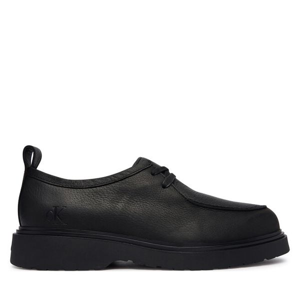 Półbuty Calvin Klein. Czarne eleganckie półbuty CALVIN KLEIN, bez wzorów, bez obcasa, bez zapięcia. Za 649.99 zł.