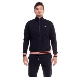 Męski dres ze stójką i zamkiem Welcome Back. Czarne komplety dresowe LEONE 1947 APPAREL, l, bez wzorów, z dresówki, bez ramiączek. W wyprzedaży za 249.40 zł.