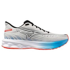 Buty do biegania męskie Mizuno Wave Skyrise 6. Białe buty do biegania Mizuno, bez wzorów, z materiału, bez zapięcia, do biegania, mizuno wave. Za 638.30 zł.
