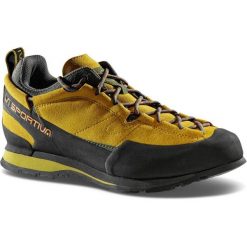Buty podejściowe męskie La Sportiva Boulder X. Żółte buty turystyczne La Sportiva, na jesień, bez wzorów, z gumy, bez zapięcia, trekkingowe. Za 819.85 zł.