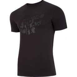 T-shirt męski TSM004 - głęboka czerń. T-shirty marki 4F. Za 39.99 zł.