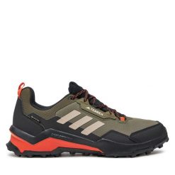 Trekkingi adidas. Zielone buty trekkingowe Adidas, bez wzorów, z gore-texu, bez zapięcia. Za 509.99 zł.