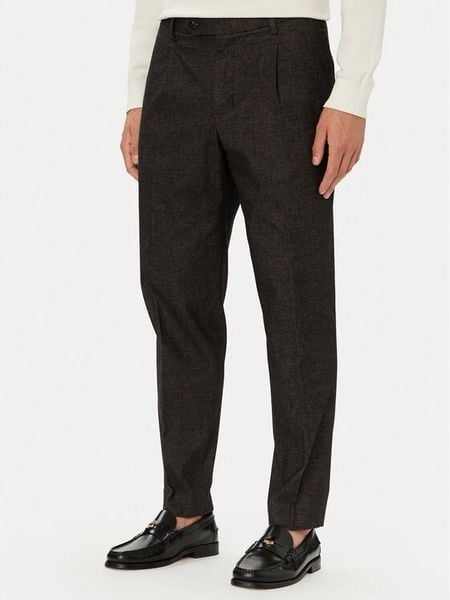 Tommy Hilfiger Spodnie materiałowe MW0MW45058 Czarny Tapered Fit. Czarne spodnie materiałowe Tommy Hilfiger, m, bez wzorów, z bawełny. Za 512.99 zł.