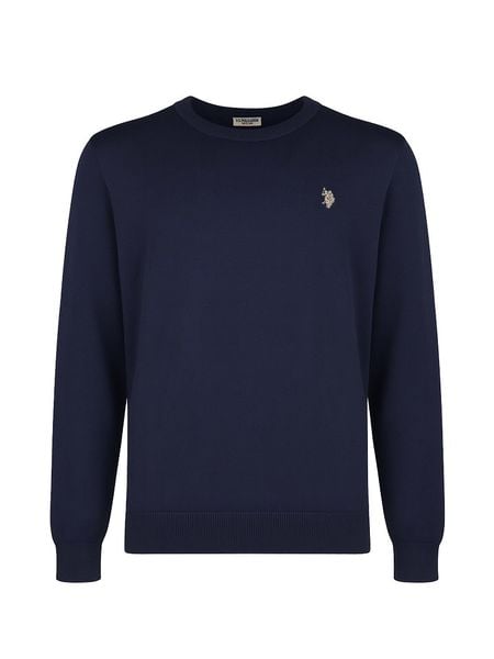 U.S. Polo Assn. Sweter w kolorze granatowym rozmiar: XXL. Niebieskie swetry nierozpinane U.S. Polo Assn., s, bez wzorów, z bawełny, bez kołnierzyka, bez ramiączek. Za 137.95 zł.
