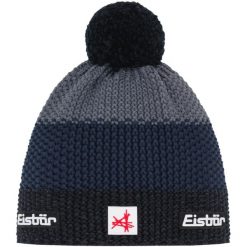Czapka Eisbar Star Pompon MÜ SA. Niebieskie czapki zimowe Eisbar, bez wzorów, z wełny. Za 249.90 zł.