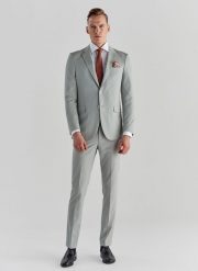 Spodnie garniturowe w kolorze pistacjowym P22SF-6G-018-M-S. Zielone garnitury Pako Lorente, m, bez wzorów, z elastanu. Za 199.99 zł.