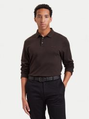 Calvin Klein Polo Supima LV04LH240G Brązowy ciemny Slim Fit. Brązowe koszulki polo CALVIN KLEIN, m, bez wzorów, z bawełny, bez kołnierzyka, bez ramiączek. Za 369.99 zł.