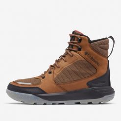 Second Life - Buty turystyczne męskie Columbia Portlander... - Stan Doskonały. Brązowe buty turystyczne Columbia, bez wzorów, z materiału, bez zapięcia, trekkingowe, omni-heat (columbia). Za 319.00 zł.