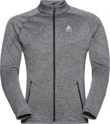 Bluza polarowa męska Odlo Mid TENCIA zapinana na zamek. Szare bluzy bez kaptura ODLO, m, bez wzorów, z elastanu, bez kaptura. Za 449.99 zł.