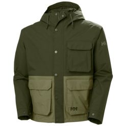 Kurtka wodoodporna Helly Hansen Escape Utility. Zielone kurtki przeciwdeszczowe Helly Hansen, m, bez wzorów, bez kaptura. W wyprzedaży za 750.50 zł.