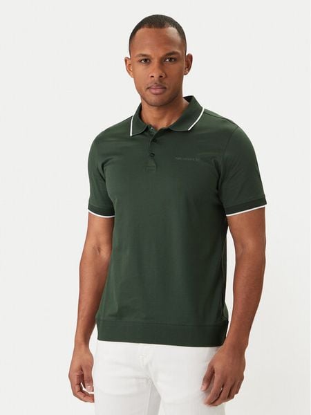 KARL LAGERFELD Polo 745080 562200 Zielony Regular Fit. Zielone koszulki polo KARL LAGERFELD, m, bez wzorów, z bawełny, bez kołnierzyka, bez ramiączek. Za 539.99 zł.