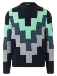 Maerz Muenchen Wełniany sweter w kolorze granatowym rozmiar: 54. Niebieskie swetry nierozpinane Maerz Muenchen, bez wzorów, z wełny, bez kołnierzyka, bez ramiączek. Za 339.99 zł.