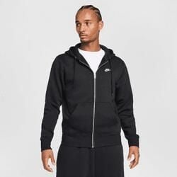 Bluza sportowa męska Nike Club. Czarne bluzy z kapturem Nike, l, bez wzorów, z bawełny, z kapturem. Za 346.50 zł.