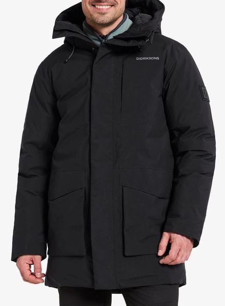 Kurtka ocieplana Didriksons Akilles Parka 2. Czarne kurtki Didriksons, m, bez wzorów, z materiału, bez kaptura. Za 936.00 zł.