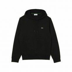 Bluza z kapturem Męska Lacoste Czarny. Czarne bluzy z kapturem LACOSTE, l, bez wzorów, z bawełny, z kapturem. Za 647.60 zł.