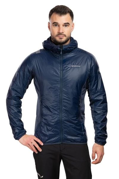Kurtka trekkingowa męska Aequilibrium l. Niebieskie kurtki La Sportiva, na zimę, l, bez wzorów, z hardshellu, bez kaptura. Za 1,149.99 zł.