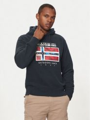 Napapijri Bluza B-Dorees NP0A4IBD Granatowy Relaxed Fit. Niebieskie bluzy Napapijri, m, bez wzorów, z bawełny, bez kaptura. Za 199.99 zł.
