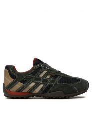 Geox Półbuty U Snake K U4207K 02214 C1300 Zielony. Zielone eleganckie półbuty Geox, bez wzorów, z materiału, bez obcasa, bez zapięcia. Za 359.99 zł.