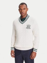 Guess Sweter M5YR12 Z30W1 Écru Regular Fit. Swetry rozpinane Guess, m, z aplikacjami, z bawełny, bez kołnierzyka, bez ramiączek. Za 479.99 zł.
