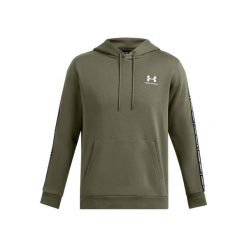 Bluza z kapturem z logo na paskach Under Armour Icon Fleece. Białe bluzy Under Armour, m, bez wzorów, z kapturem. Za 348.50 zł.