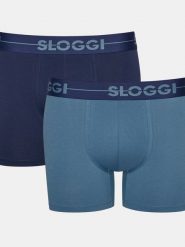 Sloggi Bokserki (2 pary) w kolorze niebiesko-granatowym rozmiar: M. Niebieskie bokserki Sloggi, m, bez wzorów. Za 44.45 zł.