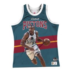 Koszulka bezrękawnik Mitchell & Ness NBA Detroit Pistons Grant Hill. Zielone bezrękawniki Mitchell & Ness, bez wzorów, bez kołnierzyka, bez ramiączek. Za 199.00 zł.