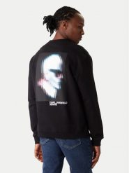 Karl Lagerfeld Jeans Bluza B1M20052 Czarny Regular Fit. Czarne bluzy Karl Lagerfeld Jeans, m, bez wzorów, z bawełny, bez kaptura. Za 579.99 zł.