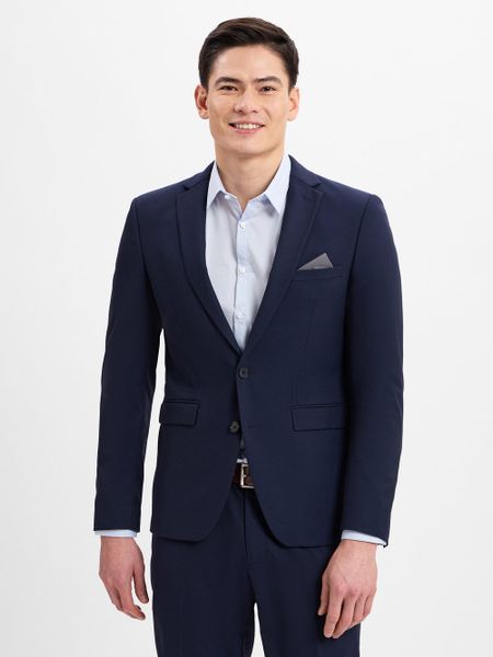 Finshley & Harding marynarka od garnituru modułowego Mężczyźni Slim Fit Sztuczne włókno niebieski, 40. Niebieskie garnitury Finshley & Harding, m, bez wzorów, z włókna. Za 399.95 zł.
