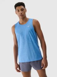 4F Top sportowy w kolorze błękitnym rozmiar: XL. Niebieskie t-shirty sportowe 4F, bez wzorów, z materiału, bez ramiączek, outdoorowe. Za 66.31 zł.