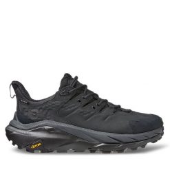 Trekkingi Hoka. Czarne buty trekkingowe HOKA, bez wzorów, z gore-texu, bez zapięcia. Za 839.99 zł.