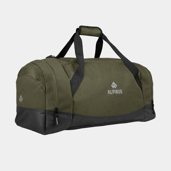 Torba sportowa, turystyczna Alpinus Avila 60 litrów. Zielone torby na ramię Alpinus, bez wzorów, z materiału, na ramię, bez dodatków. Za 179.00 zł.