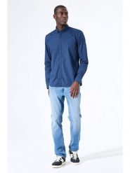 Garcia Koszula w kolorze granatowym rozmiar: M. Niebieskie koszule Garcia, m, bez wzorów, z bawełny, bez kołnierzyka, bez ramiączek. Za 82.64 zł.