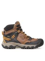 Keen Trekkingi Ridge Flex Mid Wp M 1025666 Brązowy. Brązowe trekkingi Keen, bez wzorów, ze skóry, bez zapięcia. Za 569.99 zł.