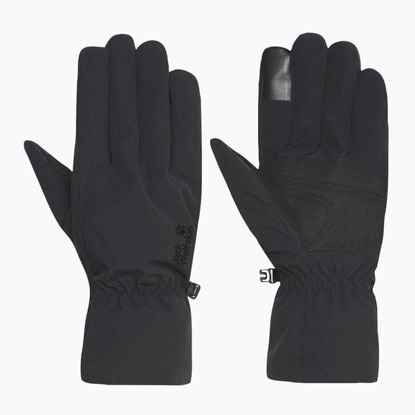 Rękawiczki trekkingowe Jack Wolfskin Highloft. Czarne rękawiczki Jack Wolfskin, bez wzorów. Za 159.99 zł.